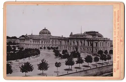 Fotografie Ernst Roepke, Wiesbaden, Ansicht Strassburg, Universitäts Bibliothek und Landesausschuss