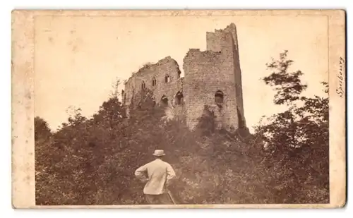 Fotografie unbekannter Fotograf, Ansicht Andlau, Blick auf die Ruine Spesbourg