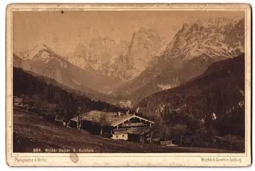 Fotografie Würthle & Spinnhirn, Salzburg, Ansicht Kufstein, Blick auf den Wilden Kaiser