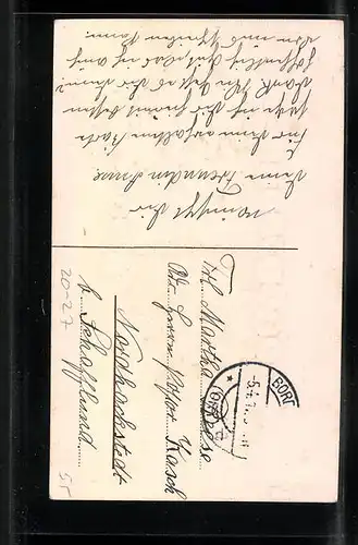 Präge-AK Osterküken mit Ostereiern