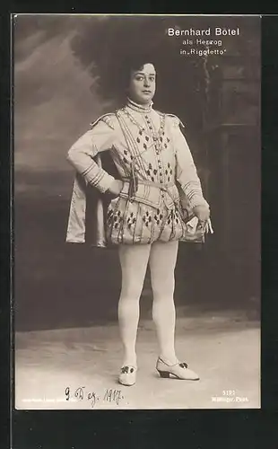 AK Opernsänger Bernhard Bötel als Herzog in Rigoletto