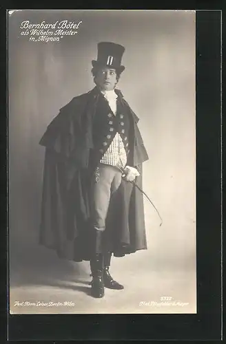 AK Opernsänger Bernhard Bötel als Wilhelm Meister in Mignon