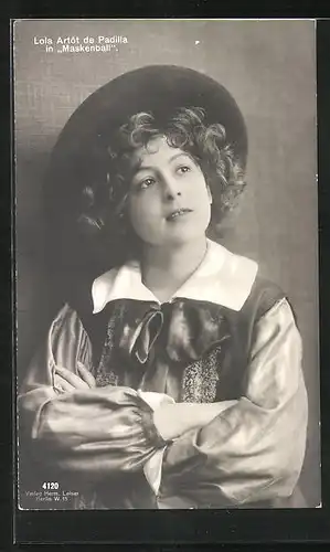 AK Opernsängerin Lola Artôt de Padilla in Maskenball