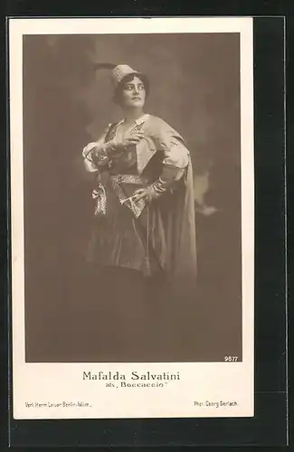 AK Opernsängerin Mafalda Salvatini als Boccaccio
