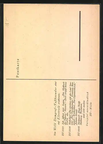 AK Opernsänger Willi Domgraf-Fassbaender im Profil