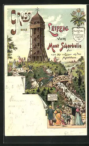 Lithographie Leipzig, Mont Scherbelio