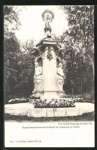 AK Berlin, Haydn-Mozart-Beethoven-Denkmal im Tiergarten