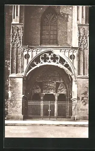 AK Ulm /Donau, Südportal des Münsters