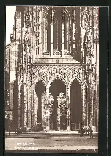 AK Ulm /Donau, Hauptportal des Münsters
