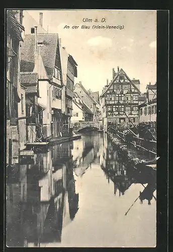AK Ulm /Donau, An der Blau, Klein-Venedig