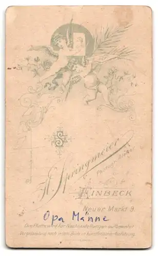Fotografie H. Springmeier, Einbeck, Neuer Markt 9, Junge in Matrosendress mit Spielreif