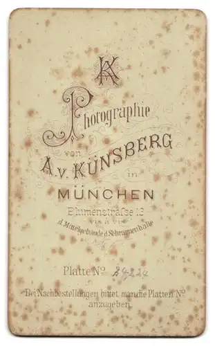 Fotografie A. v. Künsberg, München, Blumenstrasse 13, Junger Herr im Anzug mit Fliege