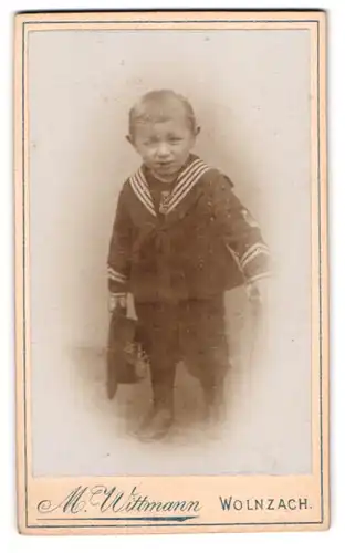 Fotografie M. Wittmann, Wolnzach, Kleiner Junge im Matrosenanzug