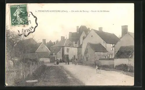 AK Menetou-Couture, Un coin du Bourg, Route de St-Hilaire