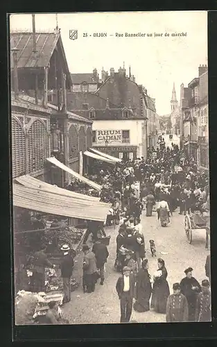 AK Dijon, Rue Bannelier un jour de marché