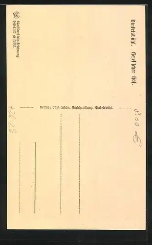 Steindruck-AK Dinkelsbühl, Hezel`scher Hof