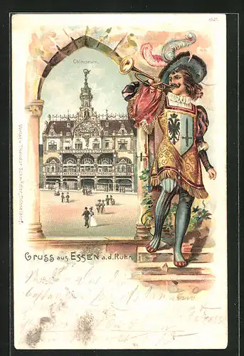 Passepartout-Lithographie Essen /Ruhr, Cafe Colosseum