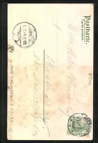 Passepartout-Lithographie Essen /Ruhr, Cafe Colosseum