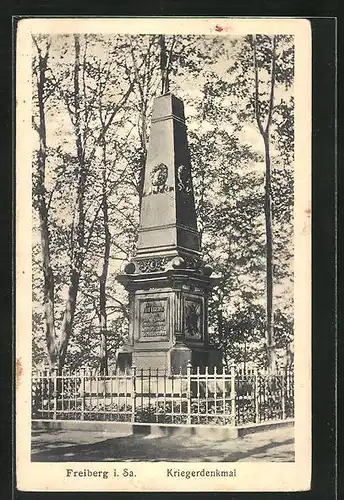 AK Freiberg i. Sa., Kriegerdenkmal