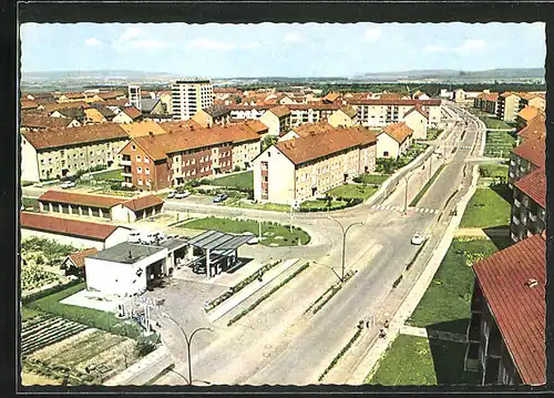 AK Goslar /Harz, Blick vom Hochhaus auf Marienburger Strasse