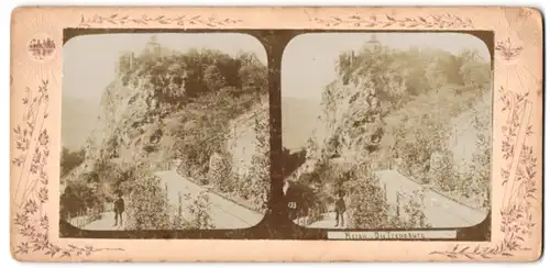 Stereo-Fotografie unbekannter Fotograf, Ansicht Meran, Blick auf die Trenoburg