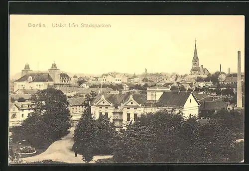 AK Boras, Utsikt fran Stadsparken