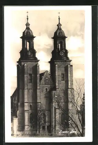 AK Gnesen / Gniezno, Blick auf den Dom