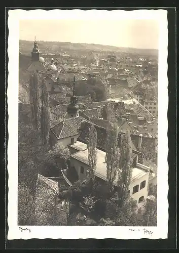 AK Graz, Ortsansicht aus der Vogelschau