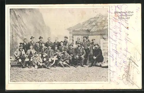 AK Wien, Kärnthner-Klub Alpenrose 1904-05