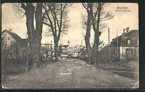 AK Dachau, Blick ins Zentrum in der Müchnerstrasse