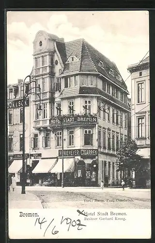 AK Bremen, Hotel Stadt Bremen