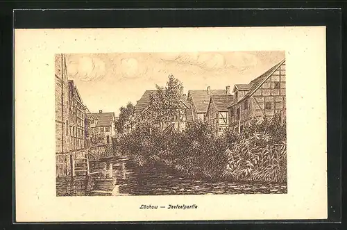 Künstler-AK Lüchow, Jeetzelpartie