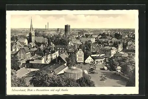AK Delmenhorst, Blick vom Wasserturm auf evangelische Kirche