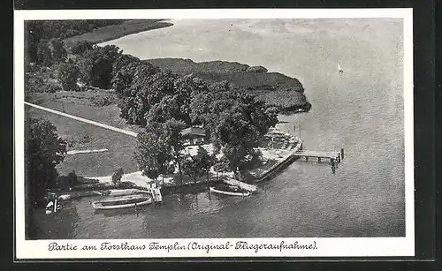 AK Potsdam, Gaststätte Forsthaus Templin, Fliegeraufnahme