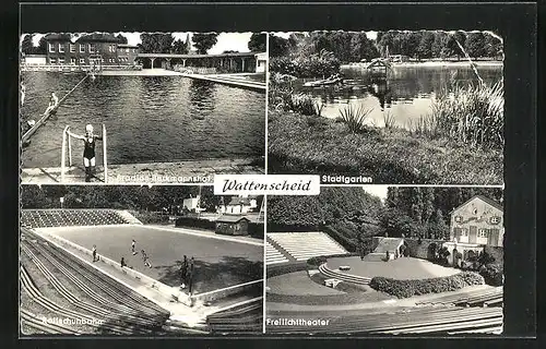 AK Wattenscheid, Stadion Beckmannshof, Freilichttheater, Rollschuhbahn