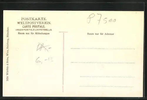 AK Spielmannsau, Ortspartie mit Mann