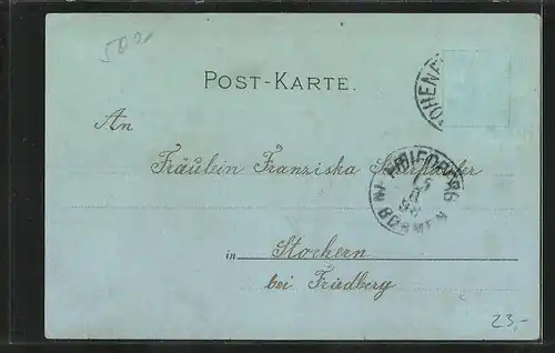 Lithographie Hohenfurth, Gesamtansicht und Stift Hohenfurth