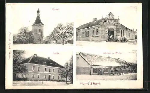 AK Horni Zahori, Kostel, Skola