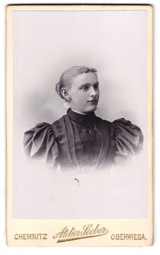 Fotografie Clemens Seeber, Chemnitz, Theaterstr. 22, Portrait blonde junge Schönheit in prachtvoller Bluse