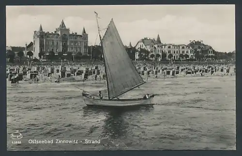 AK Zinnowitz, Blick zum Strand vom wasser aus