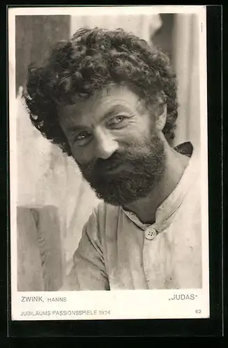 AK Oberammergau, Passionsspiele 1934, Hanns Zwink als Judas