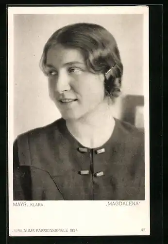 AK Oberammergau, Passionsspiele 1934, Klara Mayr als Magdalena