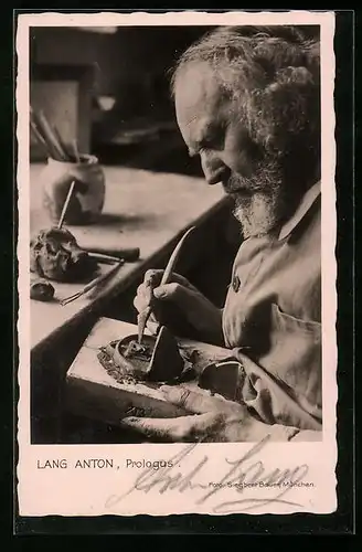 AK Oberammergau, Passionsspiele, Anton Lang als Prologus