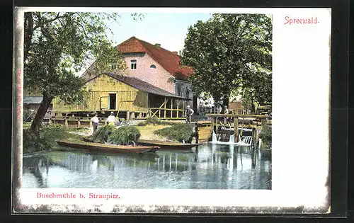 AK Straupitz /Spreewald, Buschmühle