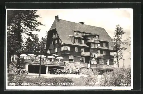 AK Zinnwald i. Erzgeb., Gasthaus Berghof Ausspanne