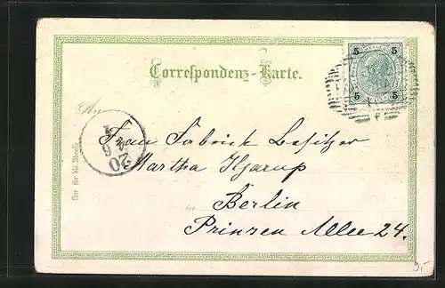 Lithographie Karlsbad, Stefanie-Warte, Mühlbrunnen-Colonnade