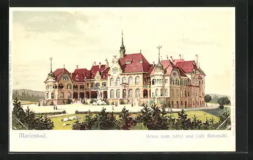 AK Marienbad, Hotel-Café Rübezahl