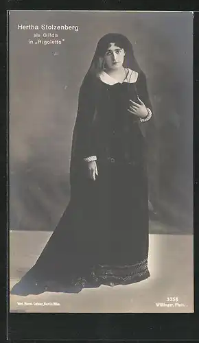 AK Opernsängerin Hertha Stolzenberg als Gilda in Rigoletto