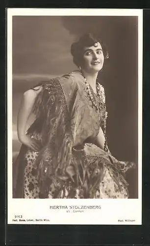 AK Opernsängerin Hertha Stolzenberg als Carmen