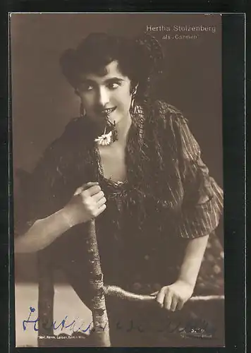 AK Opernsängerin Hertha Stolzenberg als Carmen